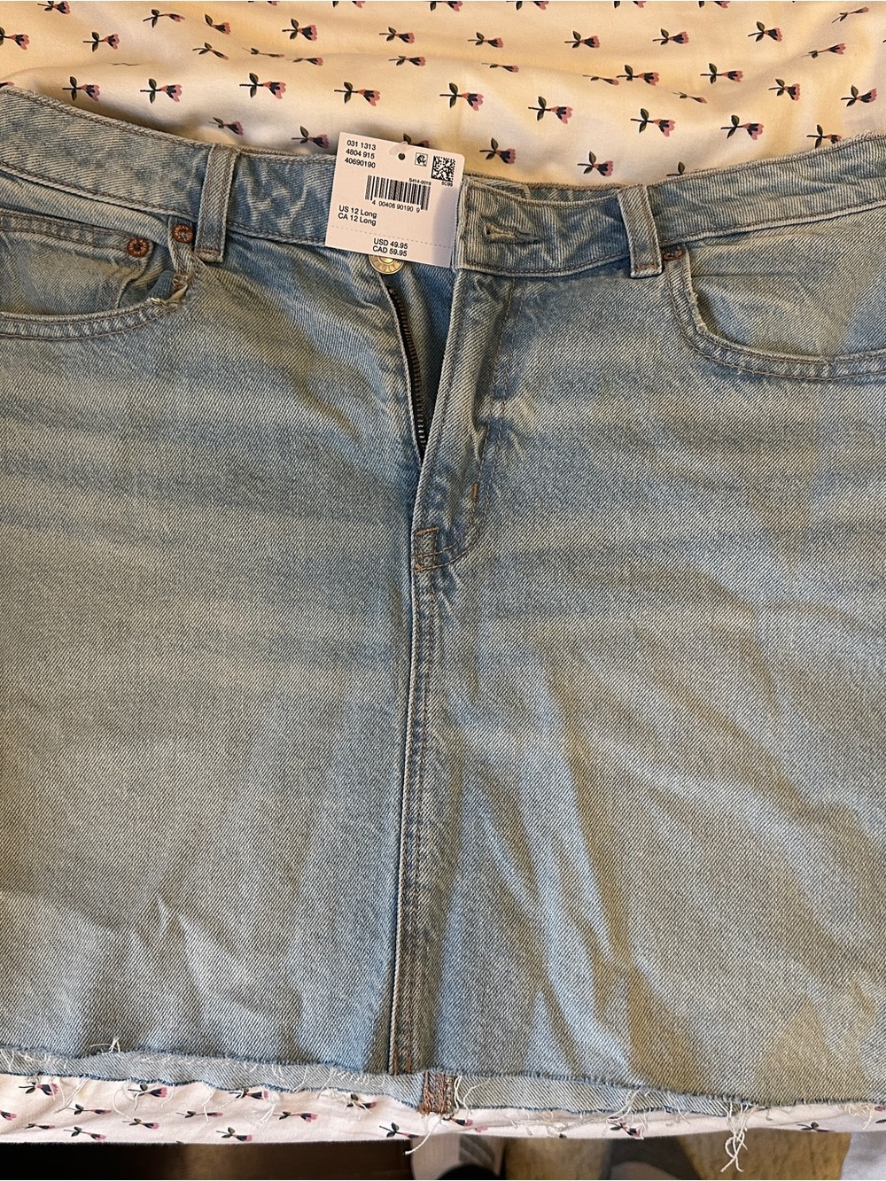 Raw hem American Eagle denim skirt  - 12Long new with tags
